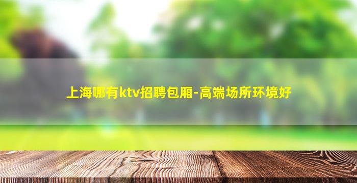 上海哪有ktv招聘包厢-高端场所环境好